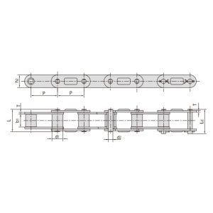 ANSI serie CA type stalen landbouwketting