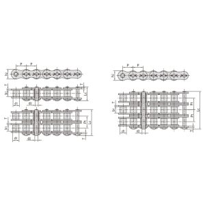 A serie splitpen type korte pitch precisie rolketting