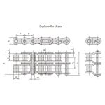 B-serie korte pitch precisierollerkettingen