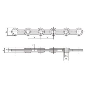 holle pin blad ketting