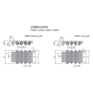 ketting met omgekeerde tand