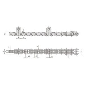 rijstoogstmachine ketting