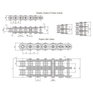 rollenketting met korte steek en hoge sterkte