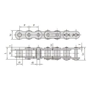 korte steek vernikkelde rol corrosiebestendige ketting