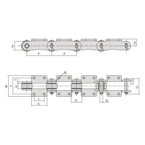 ketting van suikermachine