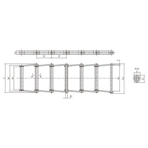 gelaste constructie gebogen plaatketting