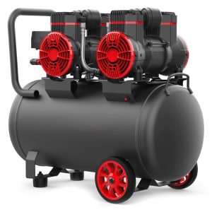 tweekoppige olievrije zuigercompressor