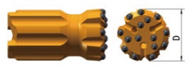 Knop, plat, terugtrekbaar